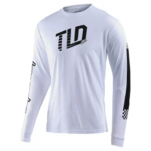 TLD TRACKSIDE L/S TEE WHITE - Image 1